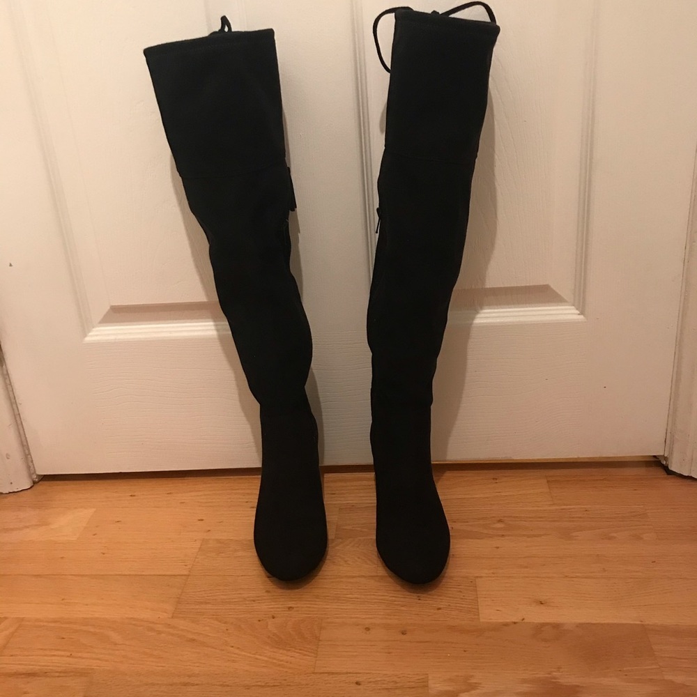 INC knee high suede boots